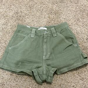PacSun Women’s High Waist Army Green Jean Shorts cargo